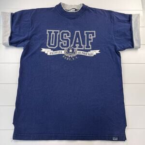 USAF Air Force Rome NY Gear For Sports Vintage T-shirt Navy Blue Size XL USA